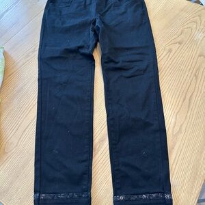 Elegant Black Straight Leg Women's Pants